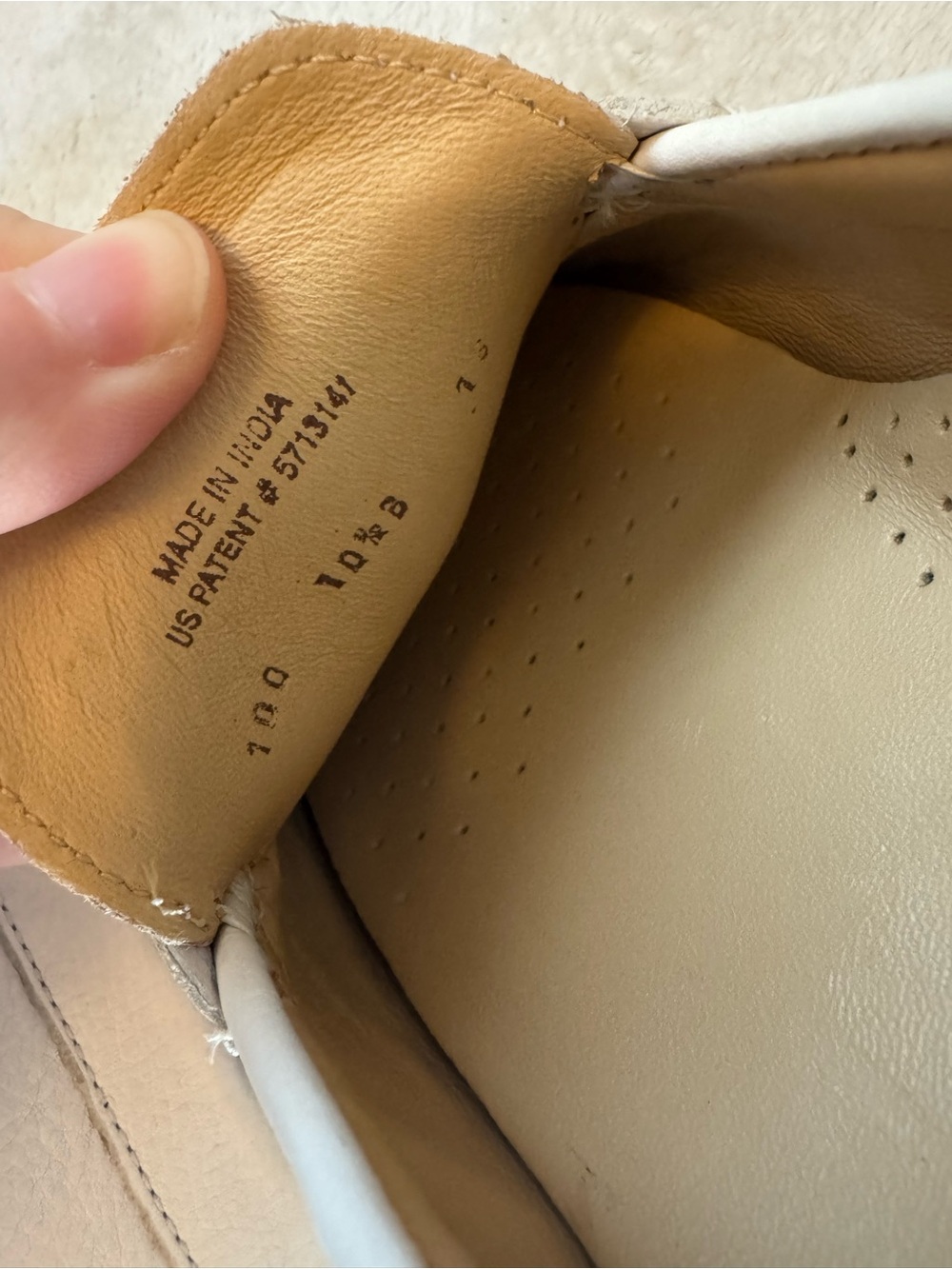 Cole Haan Nike Air White Leather Driving Loafers Size 10B - Picture 9 of 9